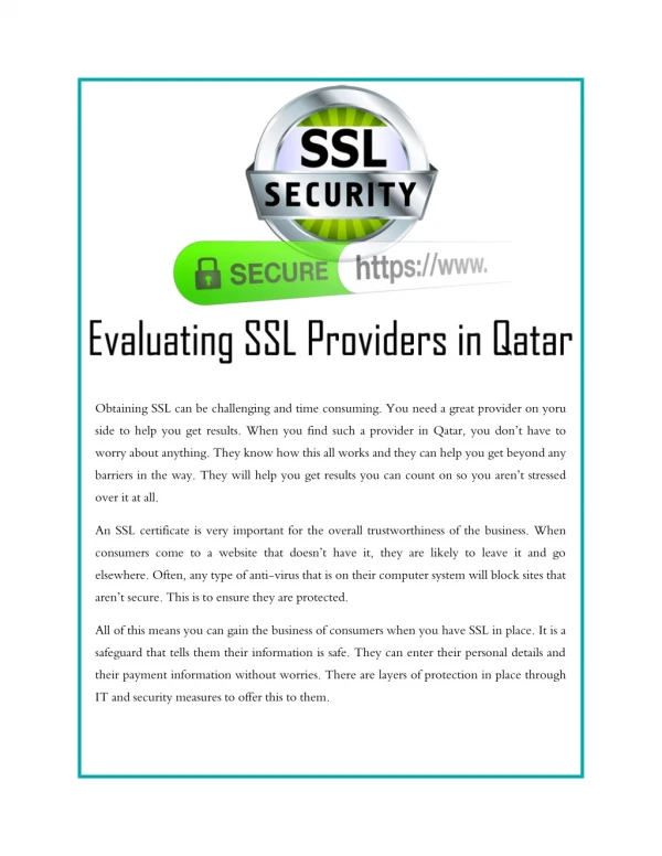 Evaluating SSL Providers in Qatar