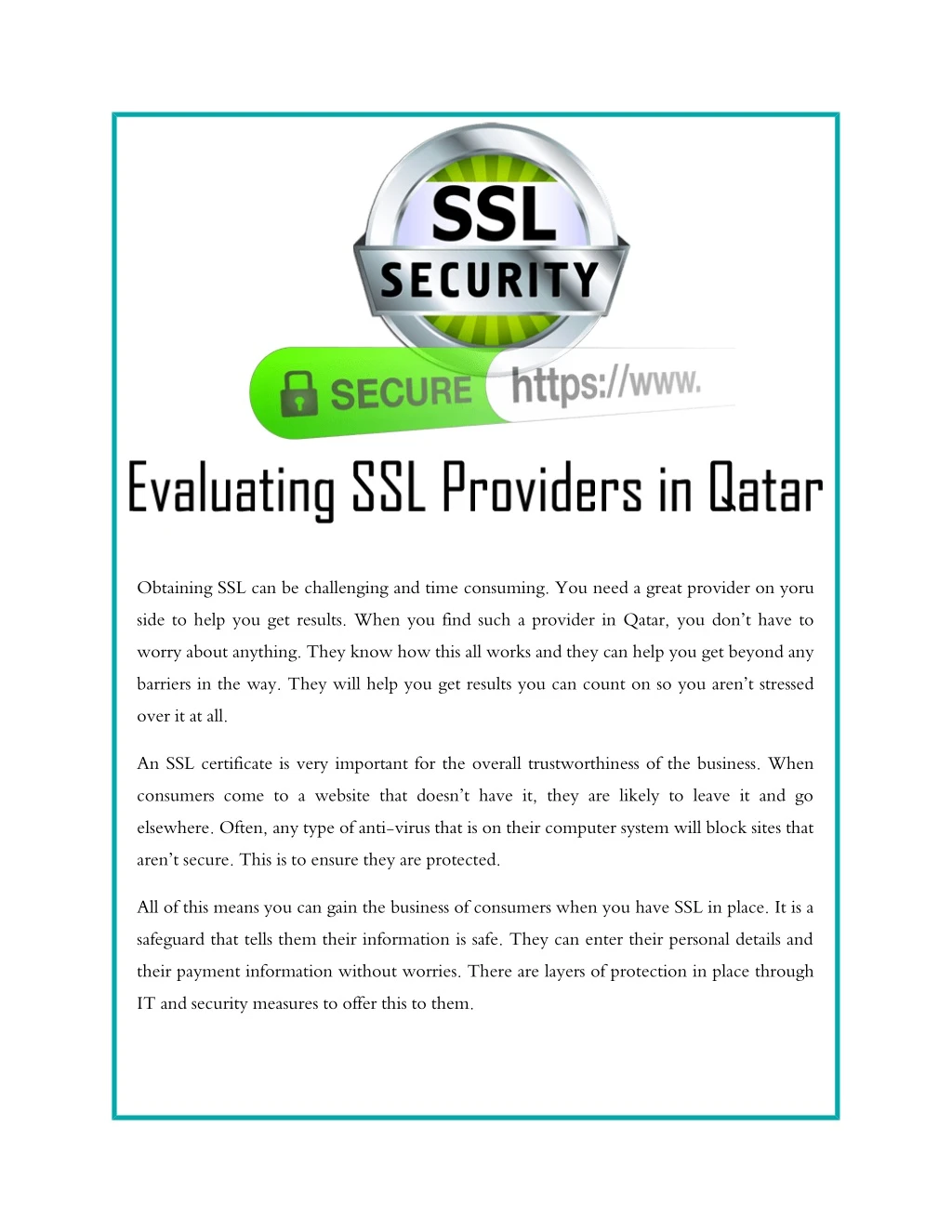 obtaining ssl can be challenging and time