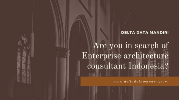 Are you in search of enterprise architecture consultant Indonesia?