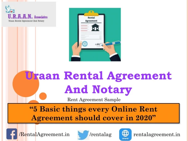 5 Basic things every Online Rent Agreement should cover in 2020