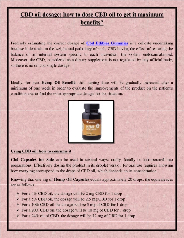 CBD oil dosage: how to dose CBD oil to get it maximum benefits?