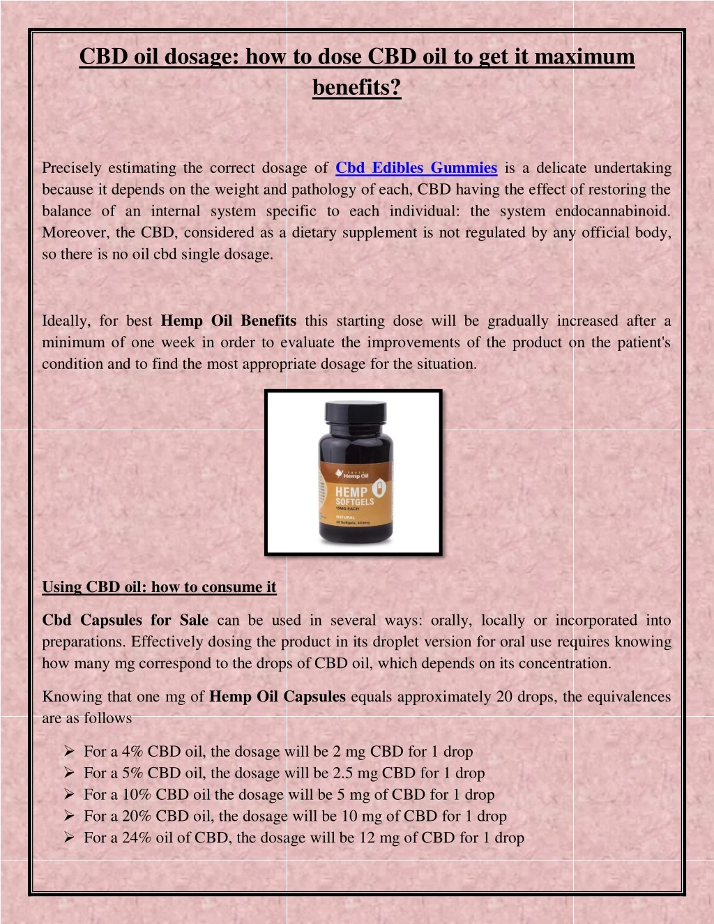 cbd oil dosage how to dose