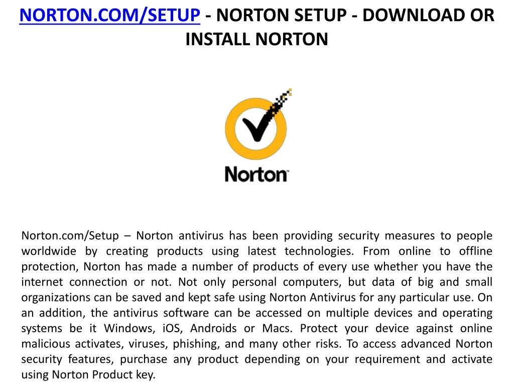 norton com setup norton setup download or install