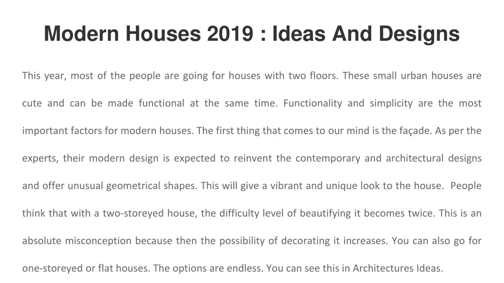 modern houses 2019 ideas and designs
