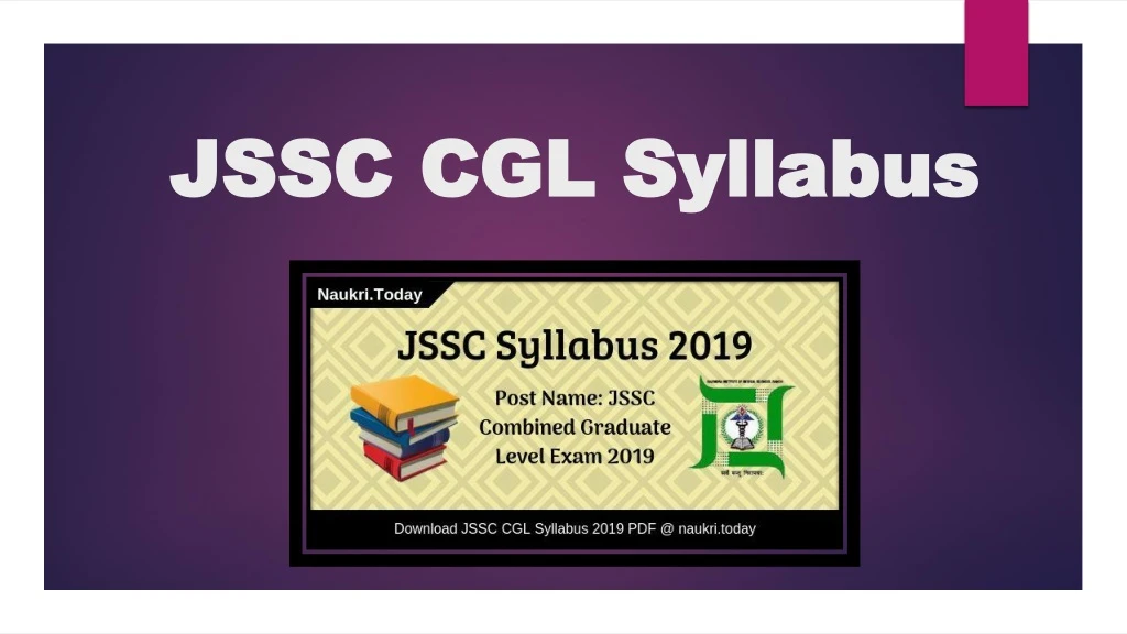 jssc cgl syllabus