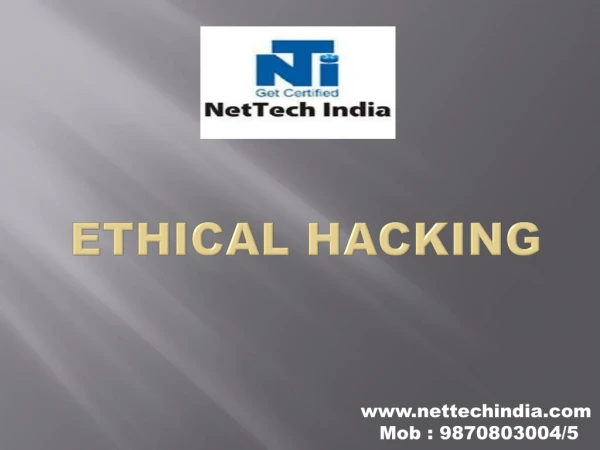 Best Ethical Hacking course from NetTech India