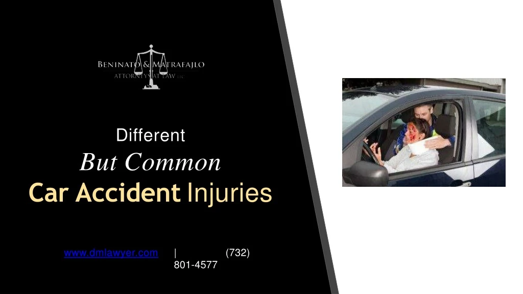 different but common car accident injuries