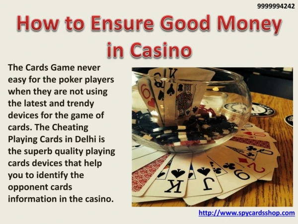 How to Ensure Good Money in Casino