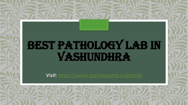 best pathology lab in vashundhra