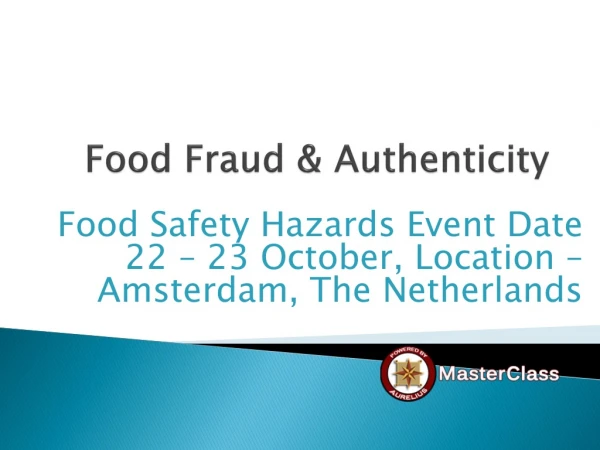 food fraud authenticity