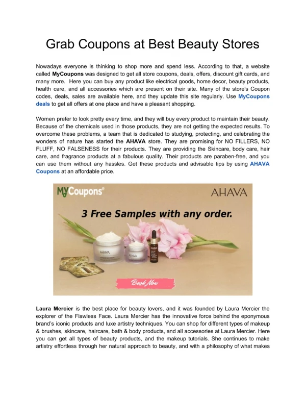 Grab Coupons at Best Beauty Stores