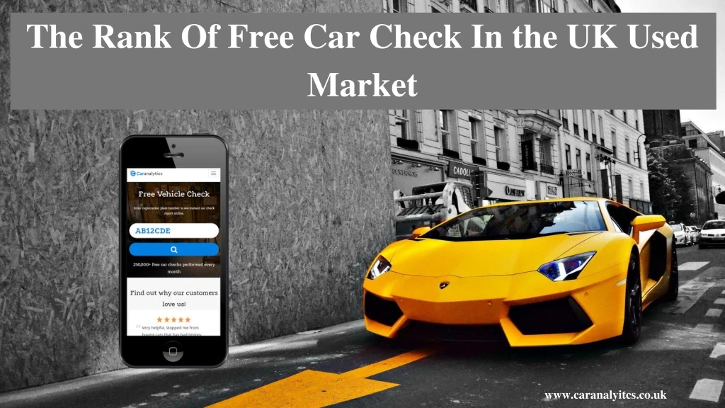 the rank of free car check in the uk used market