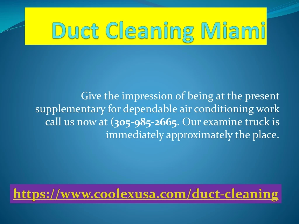 duct cleaning miami