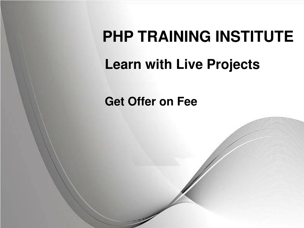 php training institute