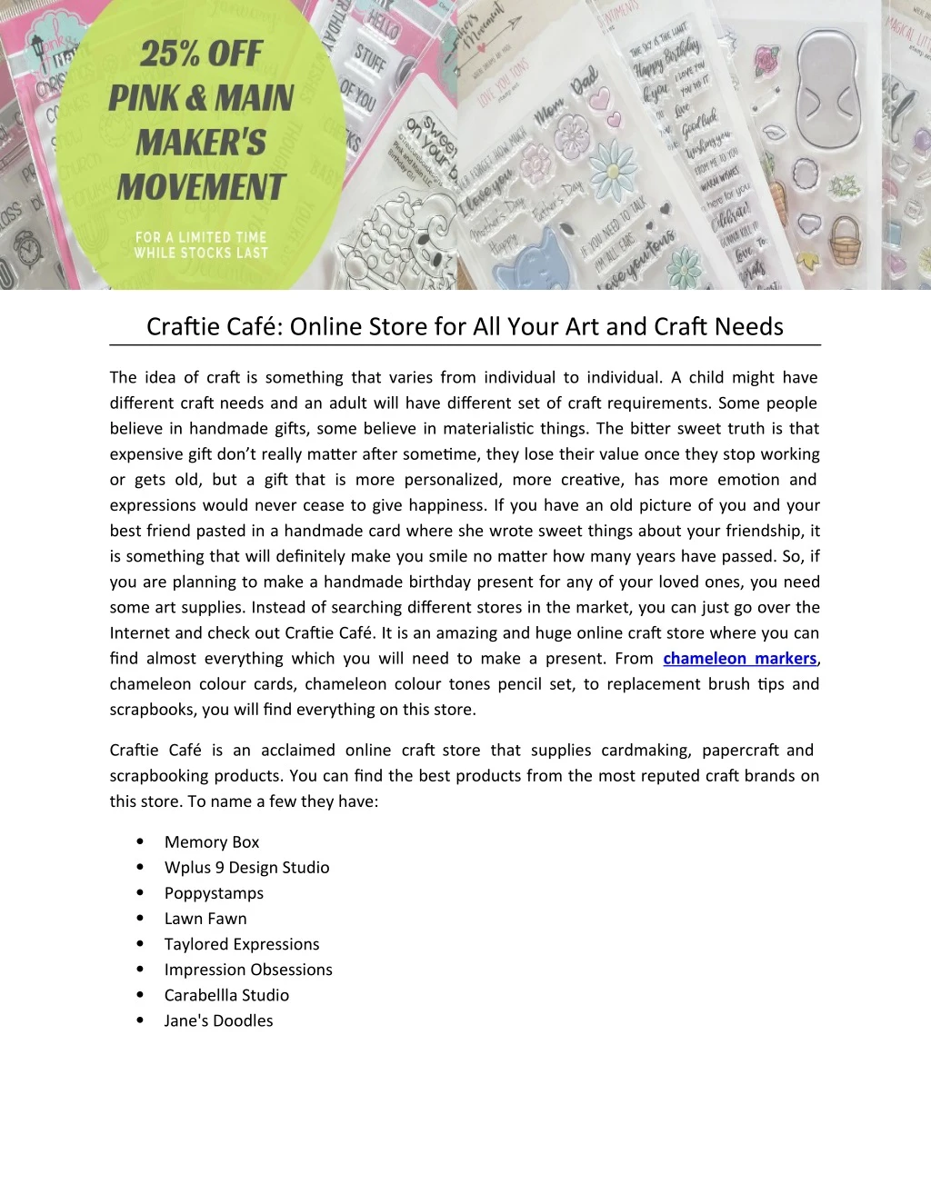craftie caf online store for all your