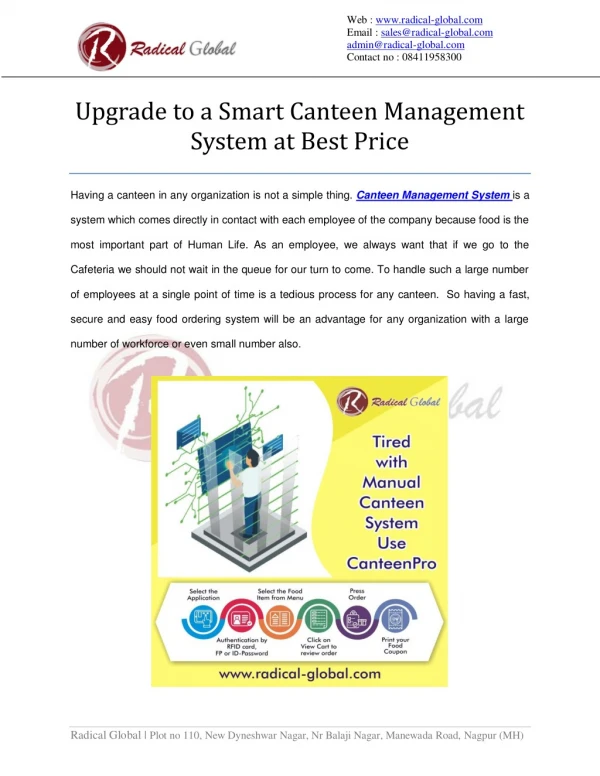 Upgrade to a Smart Canteen Management System at Best Price