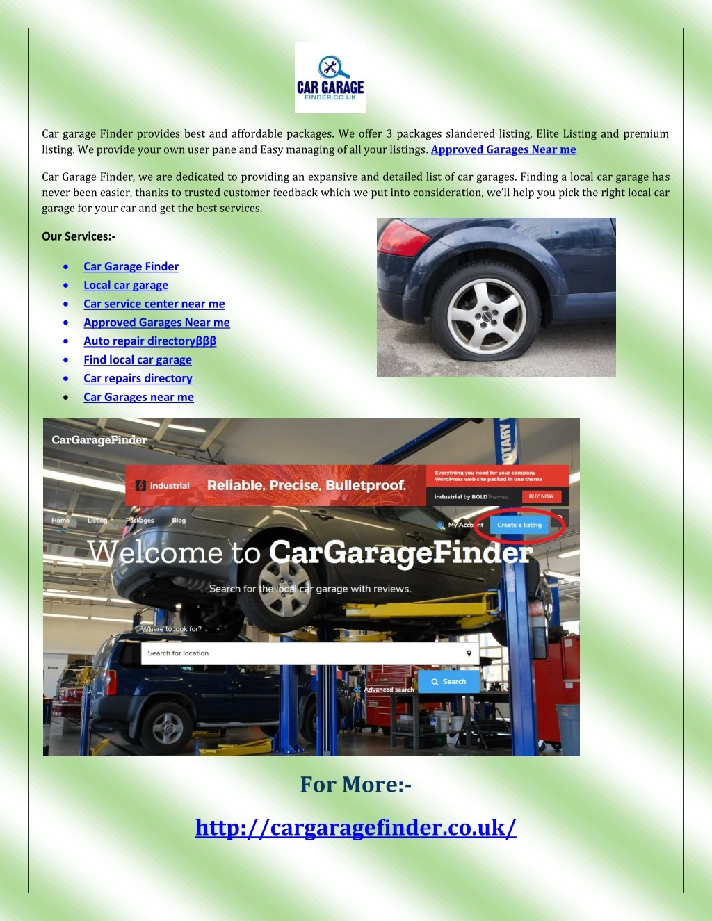 car garage finder provides best and affordable
