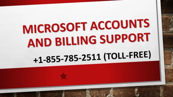 Microsoft accounts and billing support
