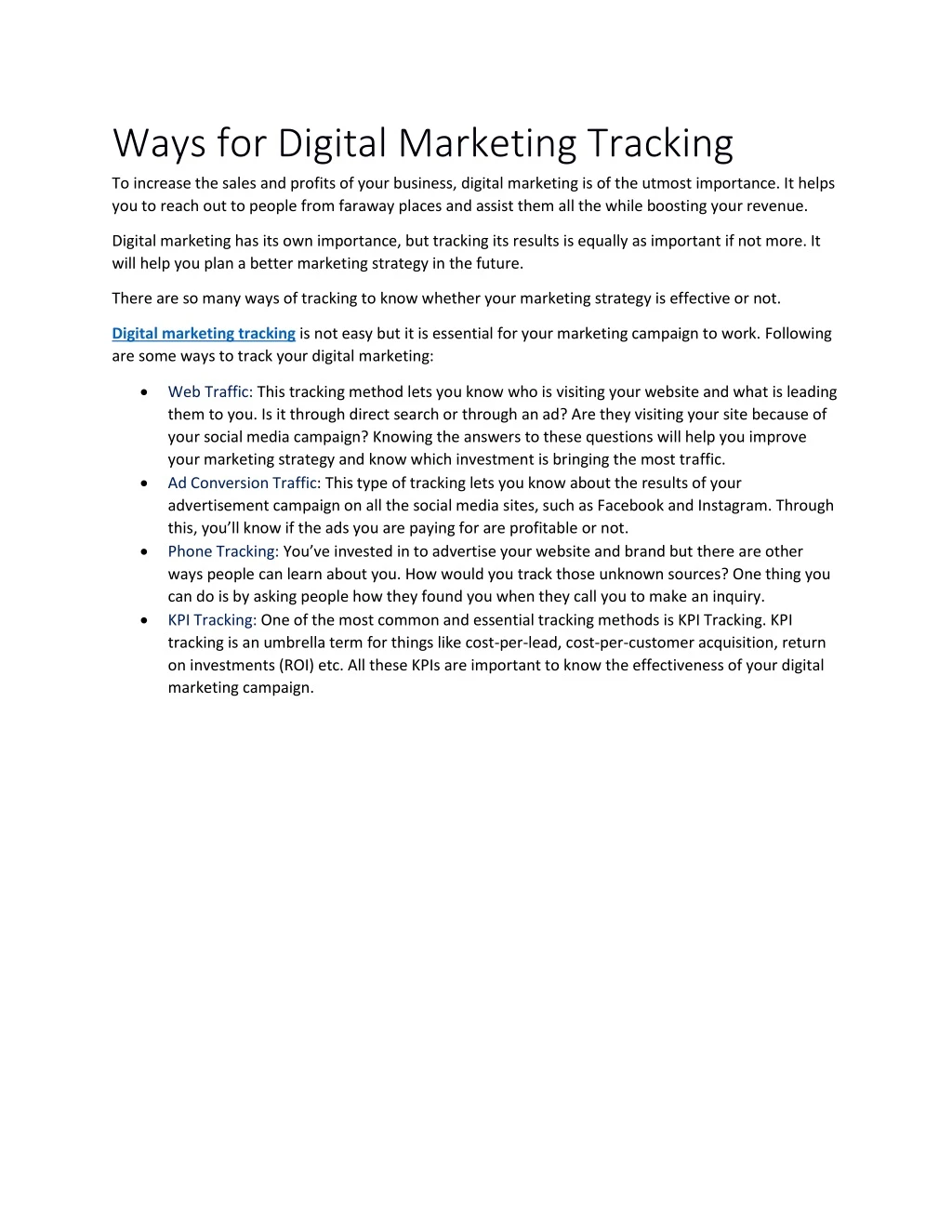 ways for digital marketing tracking to increase