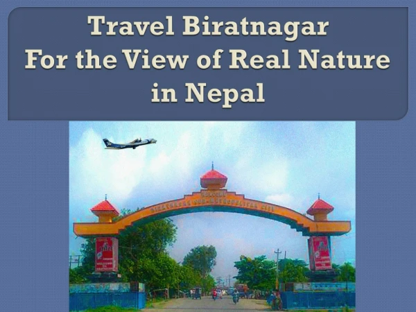 Travel Biratnagar For the View of Real Nature in Nepal