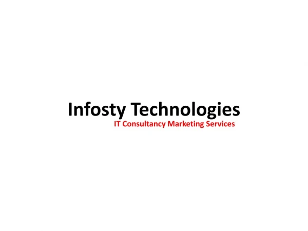 Infosty Technology - We Provide Digital Marketing Services