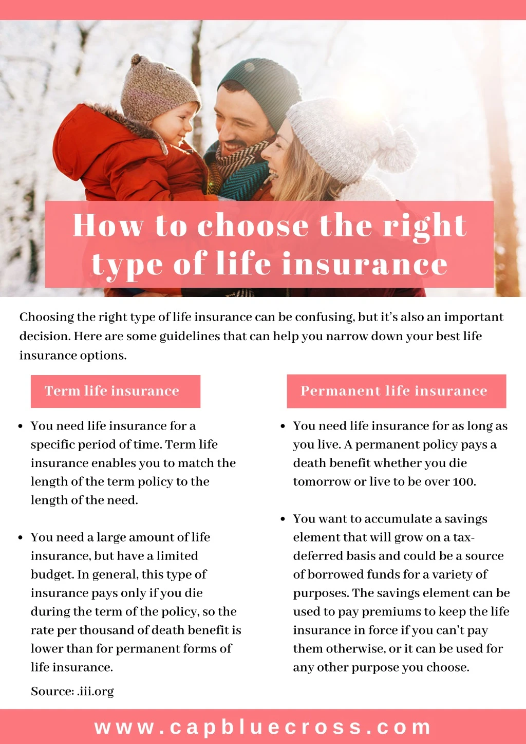 how to choose the right type of life insurance