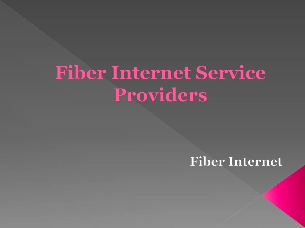 fiber internet service providers