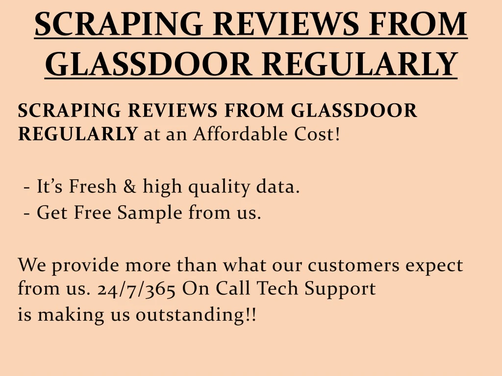 scraping reviews from glassdoor regularly