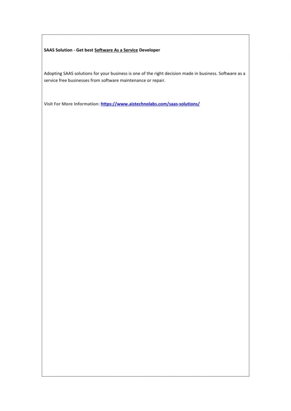 saas solution get best software as a service