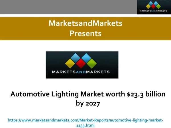 Automotive Lighting Market worth $23.3 billion by 2027