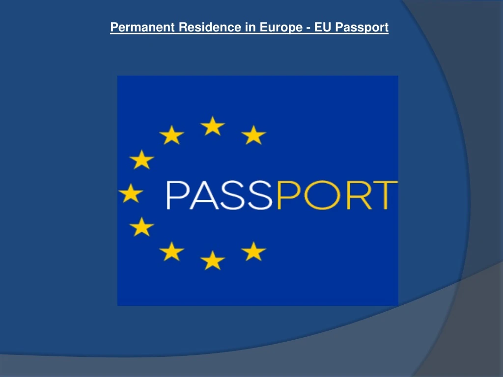permanent residence in europe eu passport