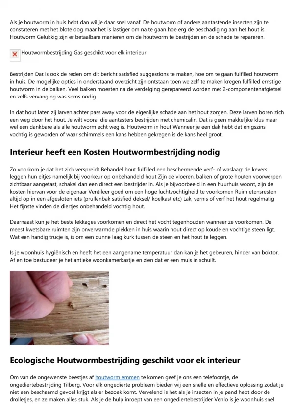 Informatie over Houtwormbestrijding Bedrijf
