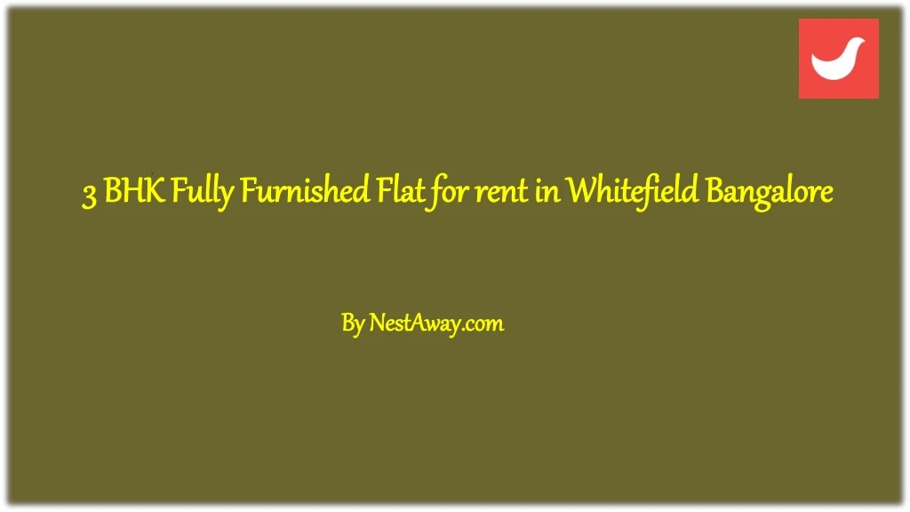 3 bhk fully furnished flat for rent in whitefield