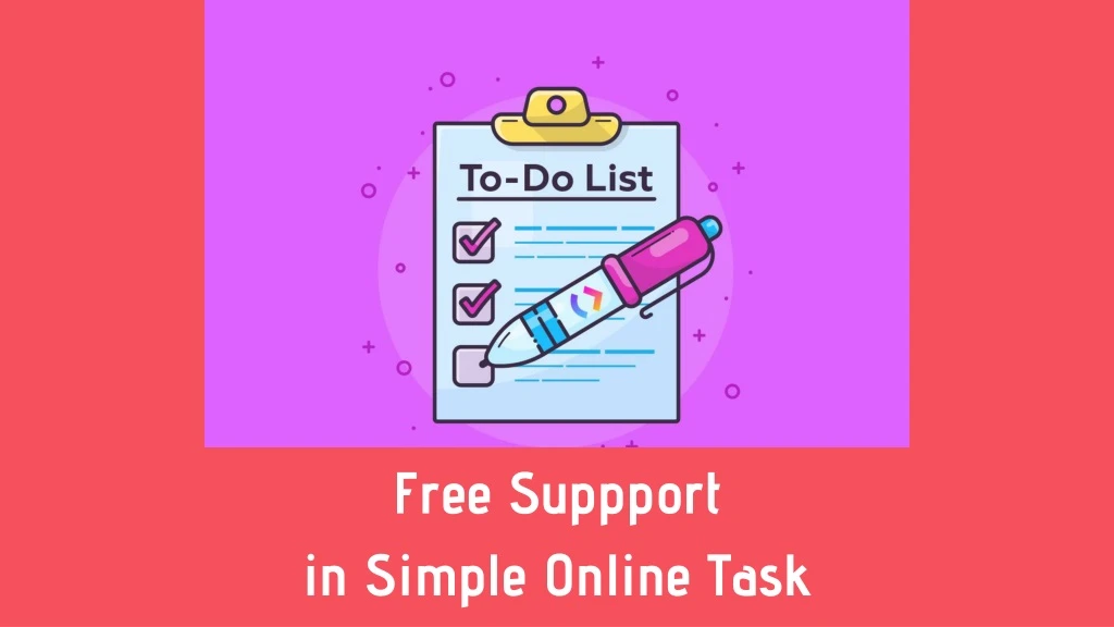 free suppport in simple online task