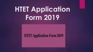 HTET Application Form 2019 | Haryana TET Online Form, Last Date - slide 1