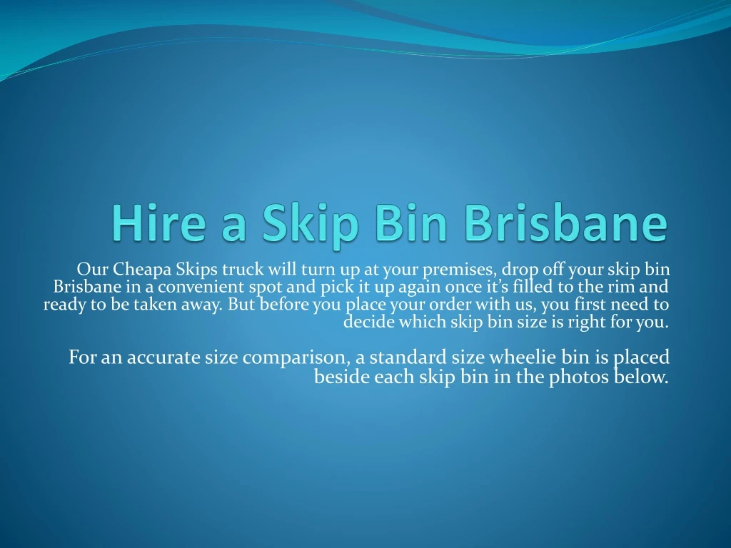 hire a skip bin brisbane