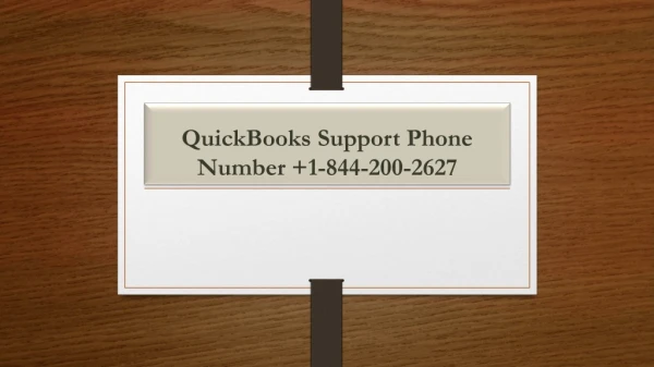 QuickBooks Support Phone Number 1-844-200-2627
