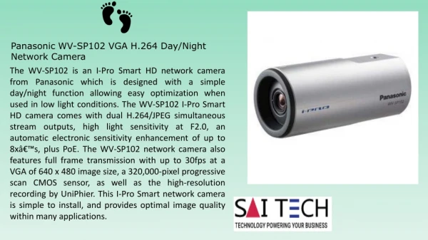 Panasonic WV-SP102 VGA H.264 Day/Night Network Camera