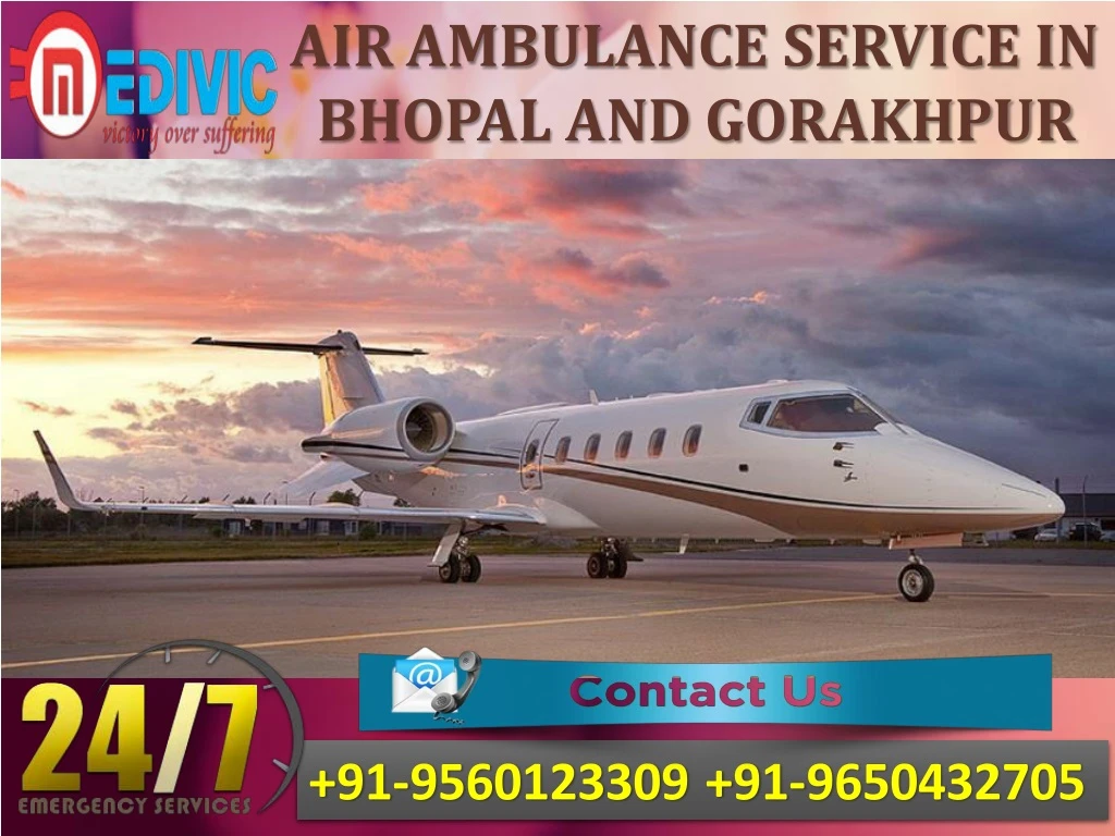 air ambulance service in bhopal and gorakhpur
