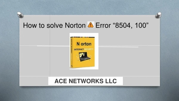 Fix Norton Error 8504 5