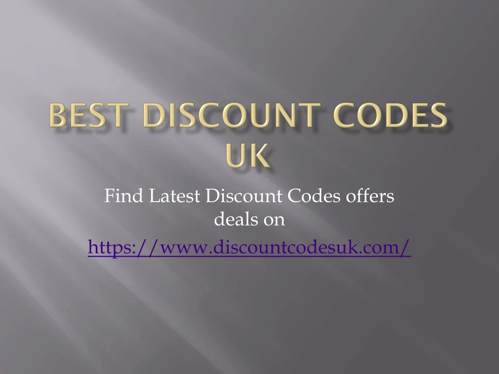 best discount codes uk