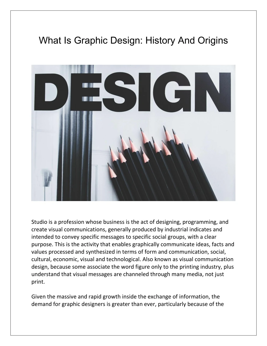 what is graphic design history and origins