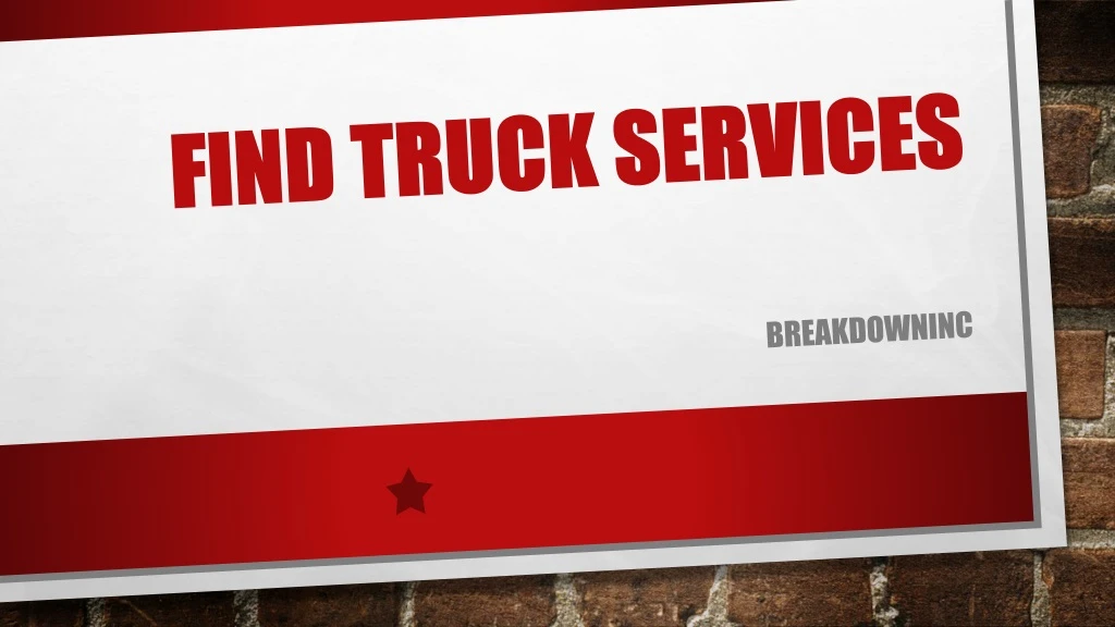 find truck services