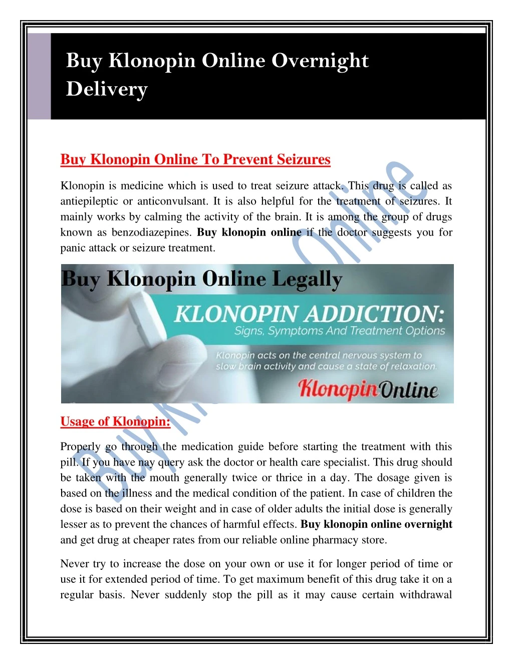 buy klonopin online overnight delivery