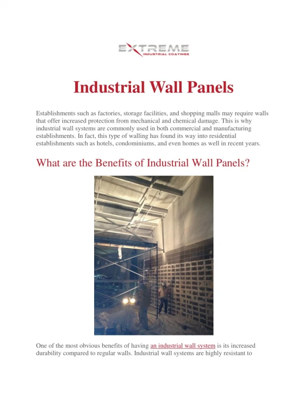 Industrial Wall Panels