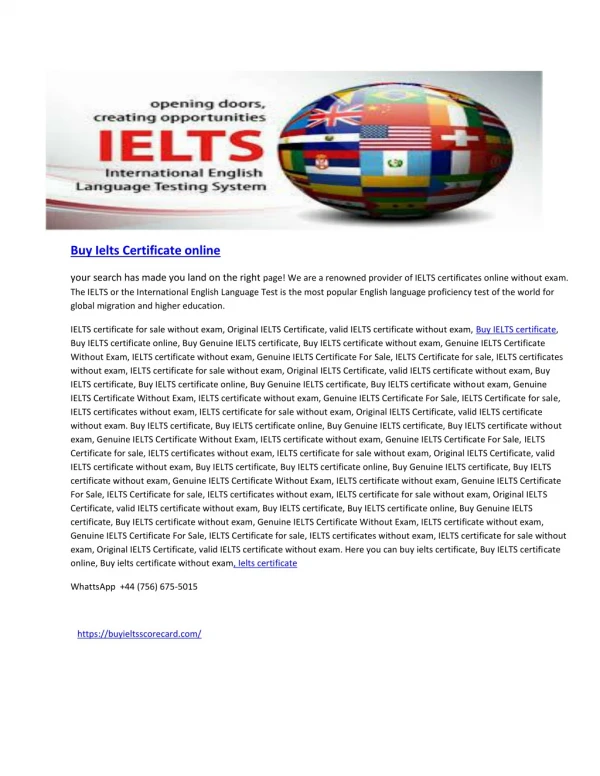 Buy Ielts Certificate online