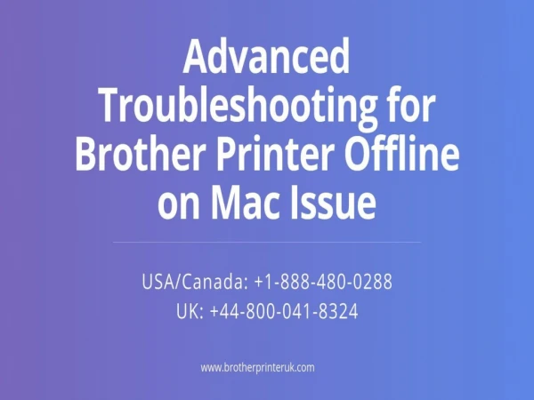 Brother Printer Shows Offline Mac | Dial 1-888-480-0288