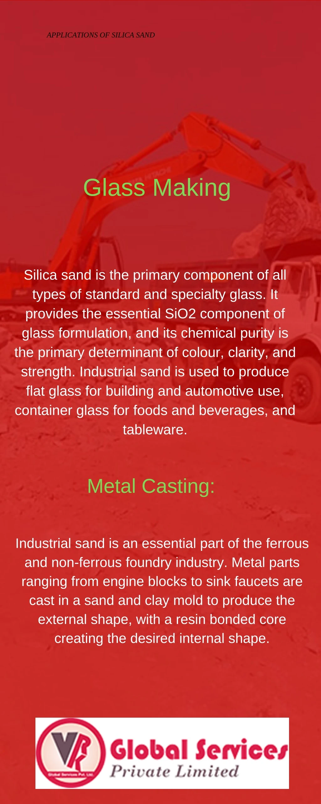 applications of silica sand