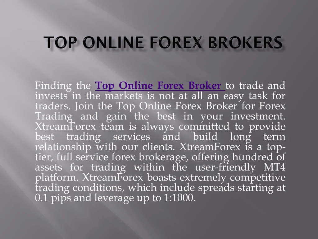 top online forex brokers