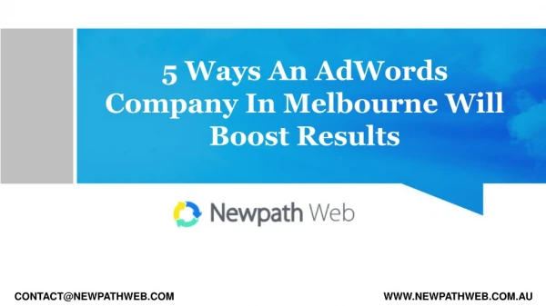 5 Ways An AdWords Company in Melbourne Will Boost Results